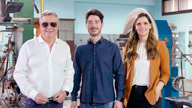 FAMILIA. Alfredo Mayer, Ezequiel Mayer y Desirée Mayer, integrantes de la pyme cordobesa.