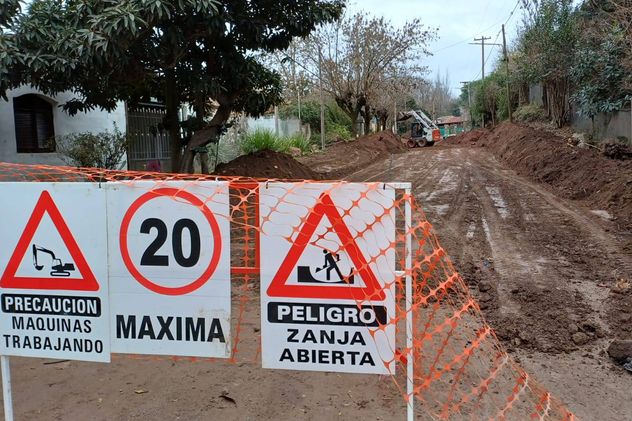 En la foto la obra actual que se realiza en Mendiolaza. (Gentileza)