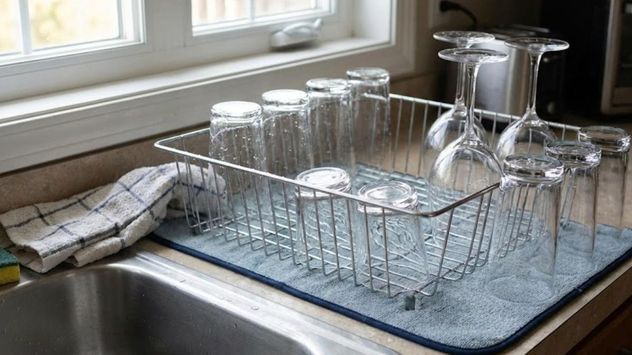 Colocar los vasos correctamente después del lavado ayuda a evitar la acumulación de humedad, las manchas y los malos olores.