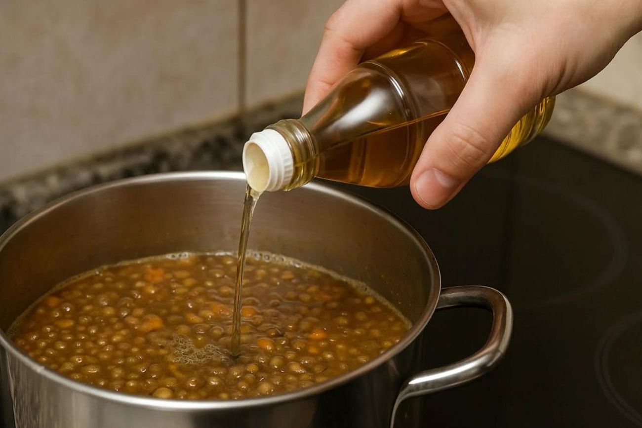 Agregar una pequeña cantidad de vinagre durante la cocción de las lentejas puede favorecer la absorción del hierro y potenciar el sabor de la preparación.