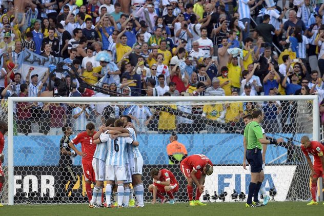 Argentina ante Suiza, por el Mundial 2014.