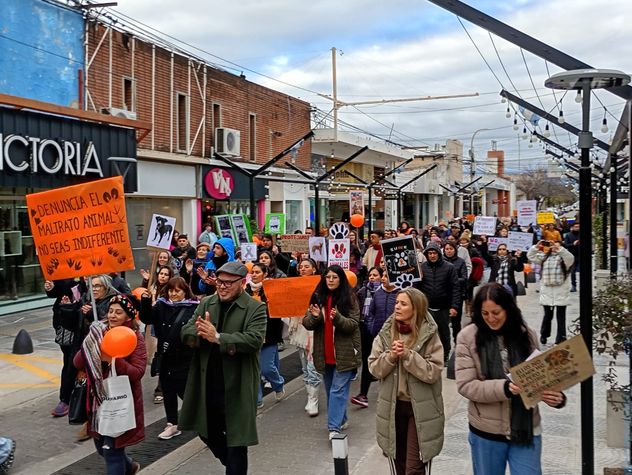 Marcha en Villa Dolores por los derechos de los animales.