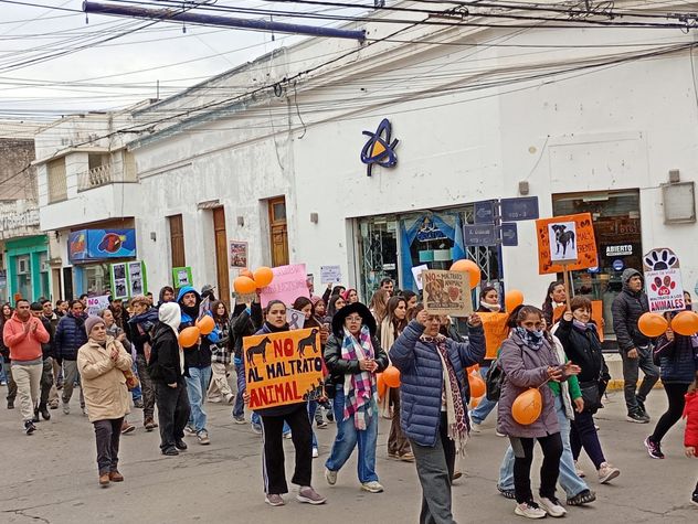 Marcha en Villa Dolores por los derechos de los animales.