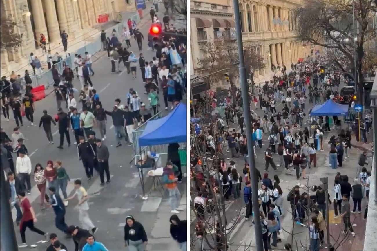 Incidentes en el Patio Olmos tras el partido de Argentina.