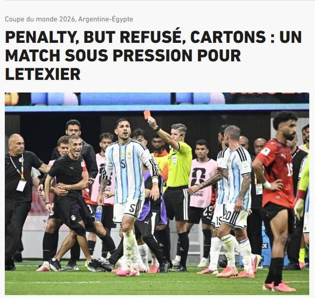 La prensa mundial sobre Argentina vs. Egipto.