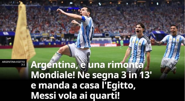 La prensa mundial sobre Argentina vs. Egipto.