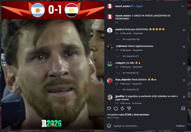 Las publicaciones de los medios de México que daban por eliminada a la Argentina del Mundial.