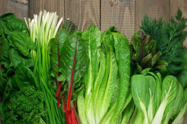 Verduras de hoja verde.