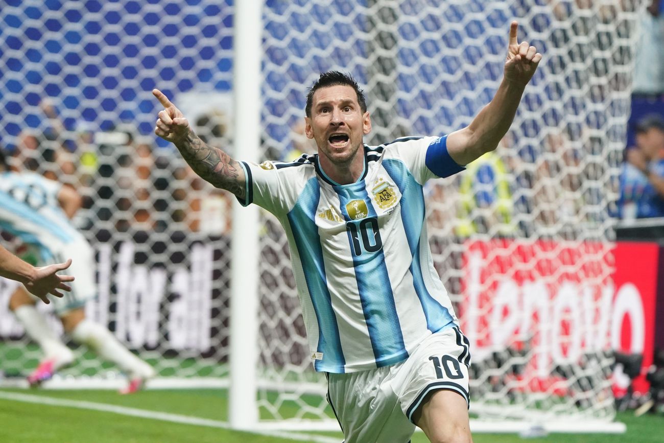 Messi marcó el gol del empate parcial. 
