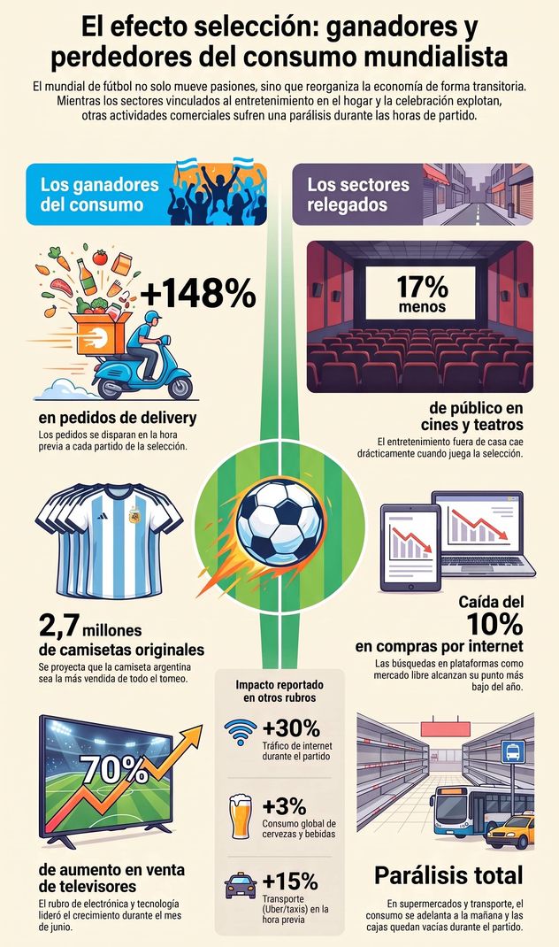 Los cambios del consumo durante el Mundial.