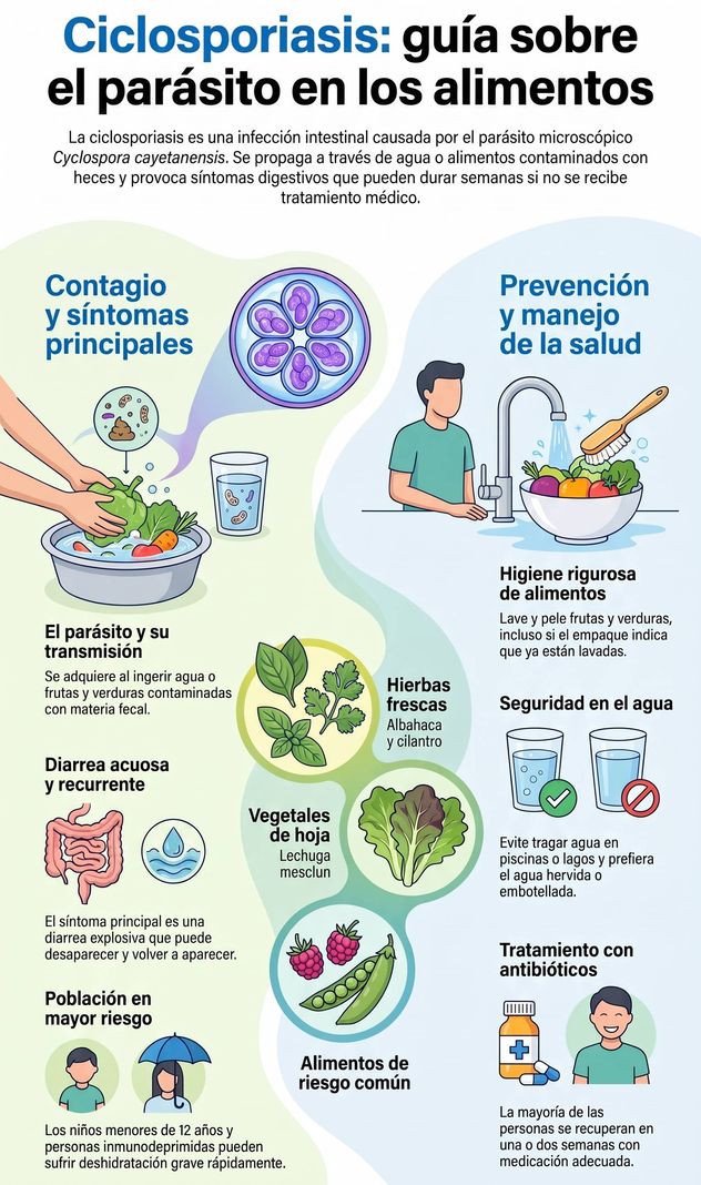 Qué es la ciclosporiasis.
