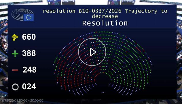 Los votos del Parlamento Europeo.