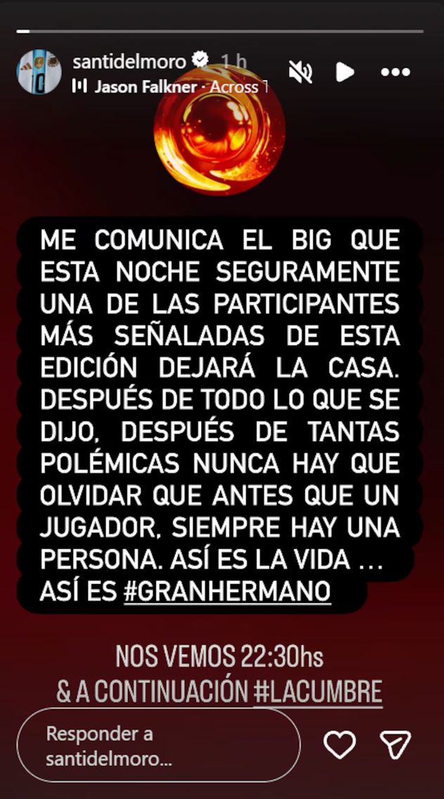 El comunicado de Santiago del Moro.
