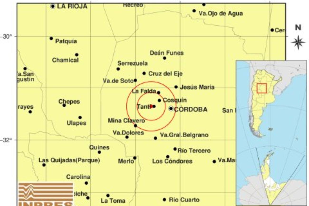 Un temblor sacudió a Córdoba en este jueves por la tarde
