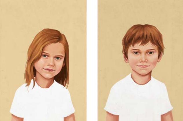 Niña y niño con rasgos caucásicos. Estudio "Prejuicio étnico-racial en la infancia: indagación en el noroeste argentino".