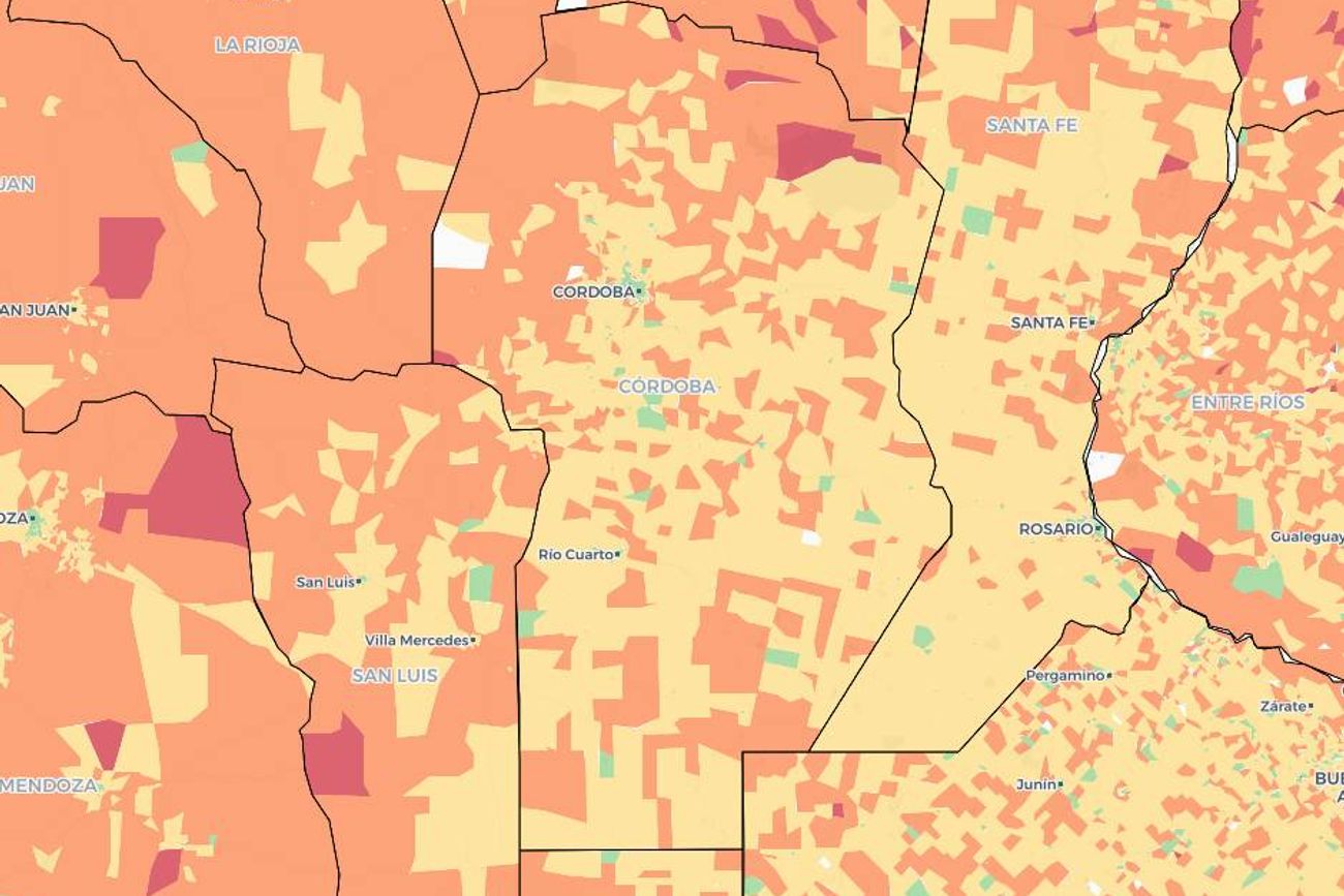 Índice NIDO. Mapa de Córdoba.