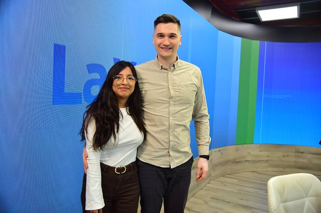 Benino Frischkpf y Lucía Sandoval, ella es peruana con nacionalidad Argentina y el es Suizo se conocieron por una aplicación.