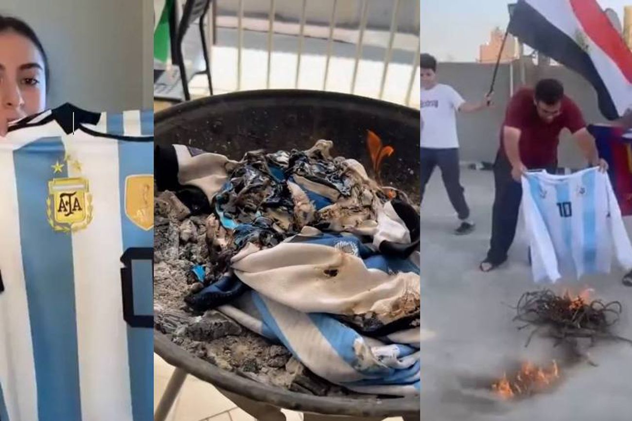 Queman camisetas de Messi en Egipto.