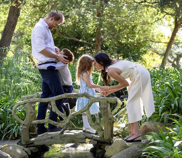 El príncipe Harry y su familia (Imagen de archivo)