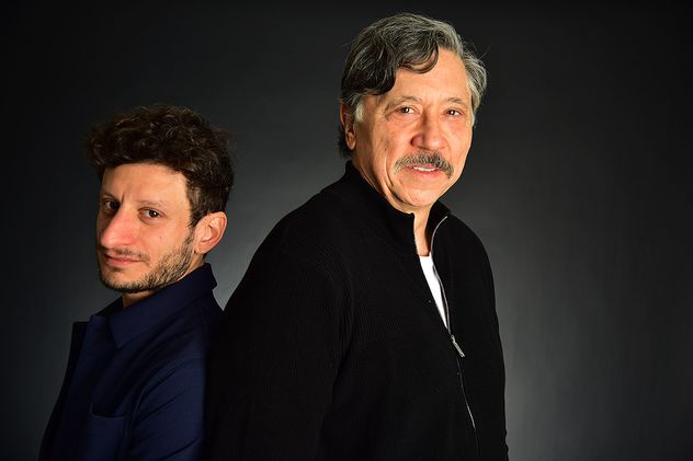 Carlos Bardem, actor español y Vincenzo Nemolato, actor Italiano, en el streaming de La Voz.