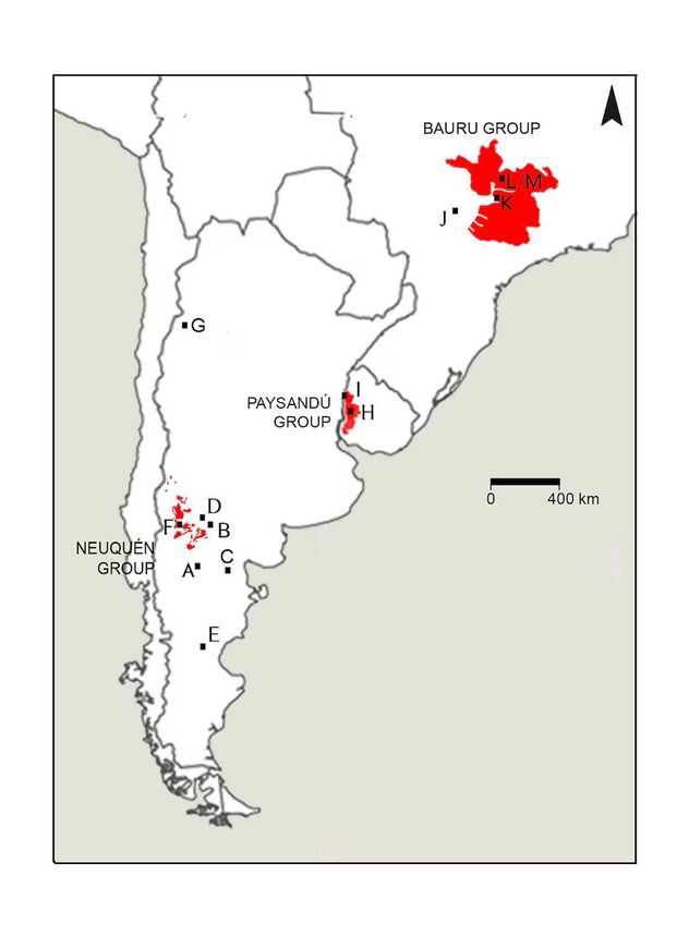El descubrimiento amplía el registro de dinosaurios en Uruguay, donde hasta ahora solo se conocía al saurópodo Udelartitan celeste.