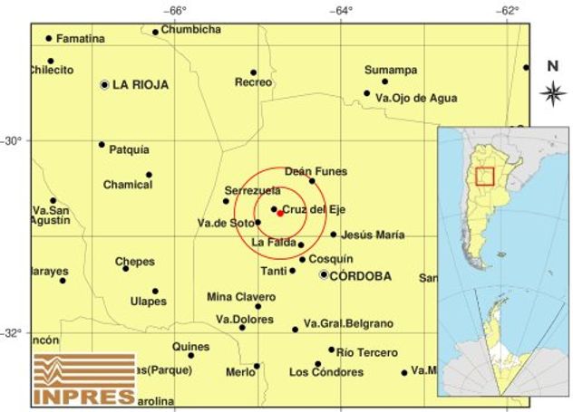 Dos nuevos sismos en Córdoba.