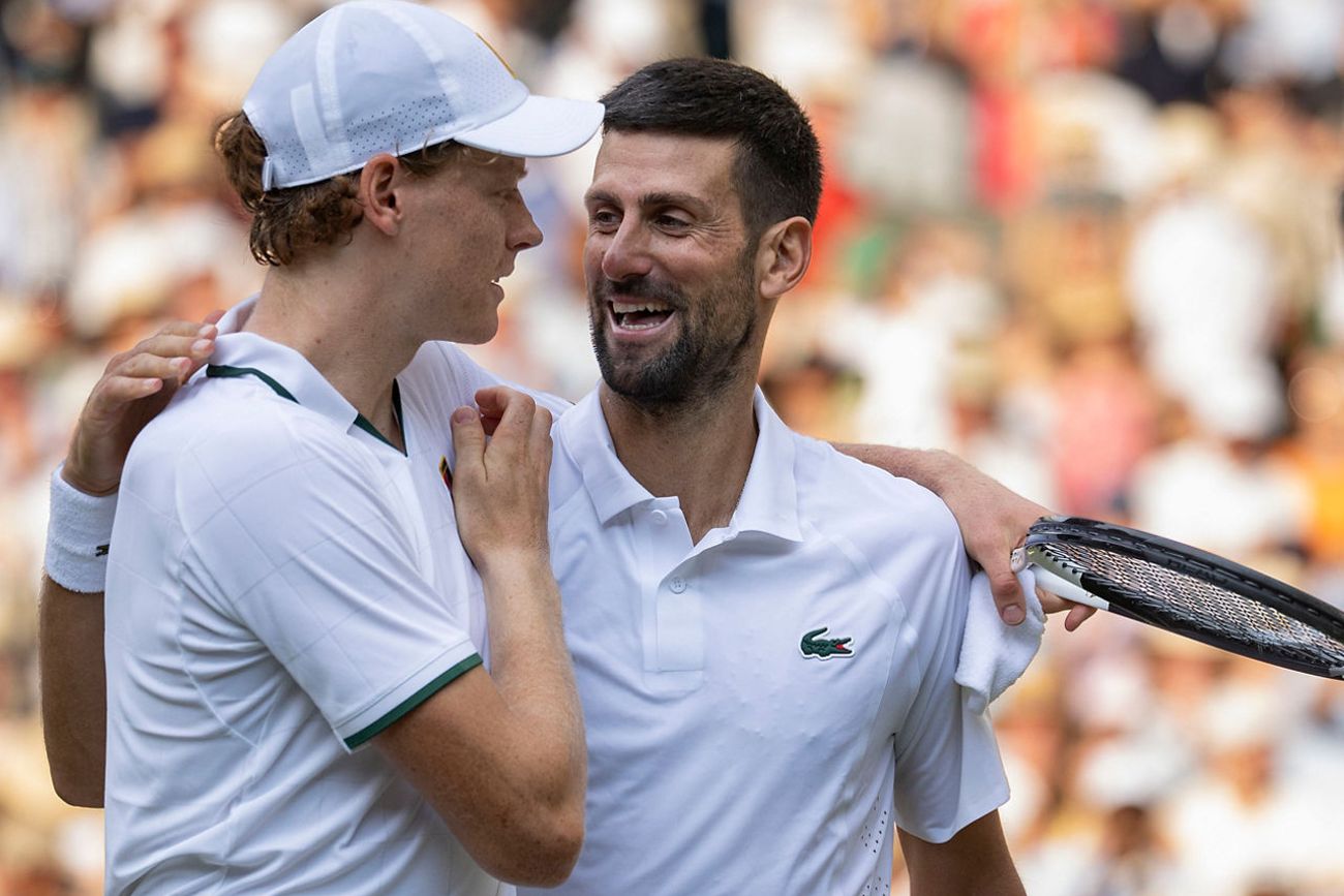 Novak Djokovic protagonizó un divertido momento en la semifinal ante Sinner en Wimbledon.
