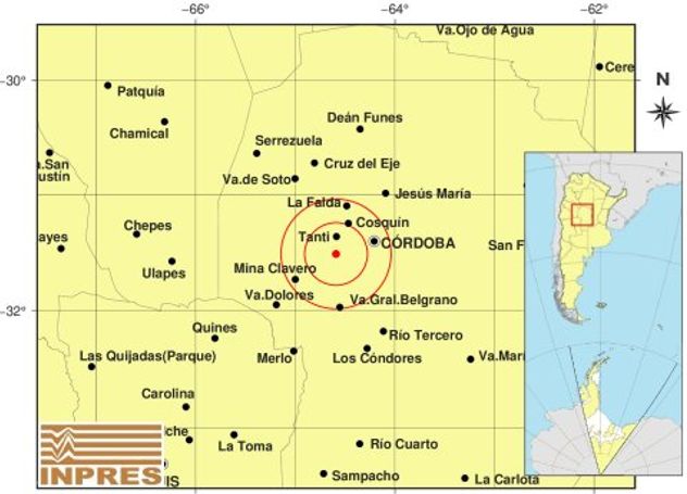 Dos nuevos sismos en Córdoba.