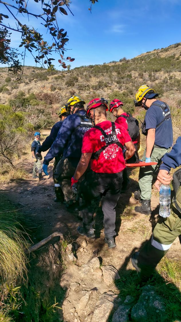 Rescataron a una turista herida en Tanti.