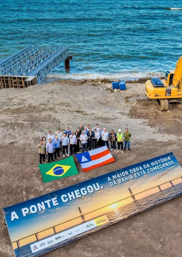 Brasil comenzó a construir el puente marítimo más largo de Sudamérica.