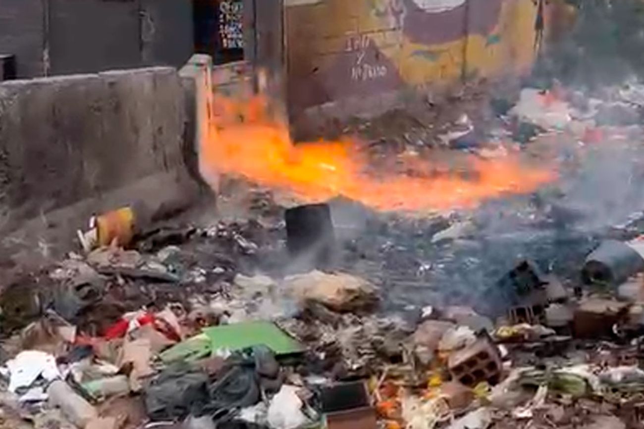 El incendio. (Policía)