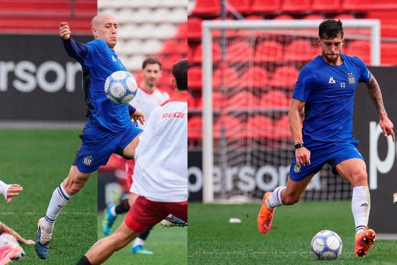 Federico Fattori y Román Riquelme. Firmaron con Talleres y horas después fueron titulares en el amistoso ante Estudiantes LP. Son piezas clave para el equipo de Jorge Sampaoli.