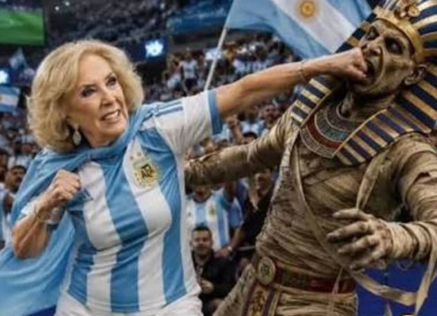 Mirtha Legrand contra Tutankamon, la batalla de hace unos pocos días. 