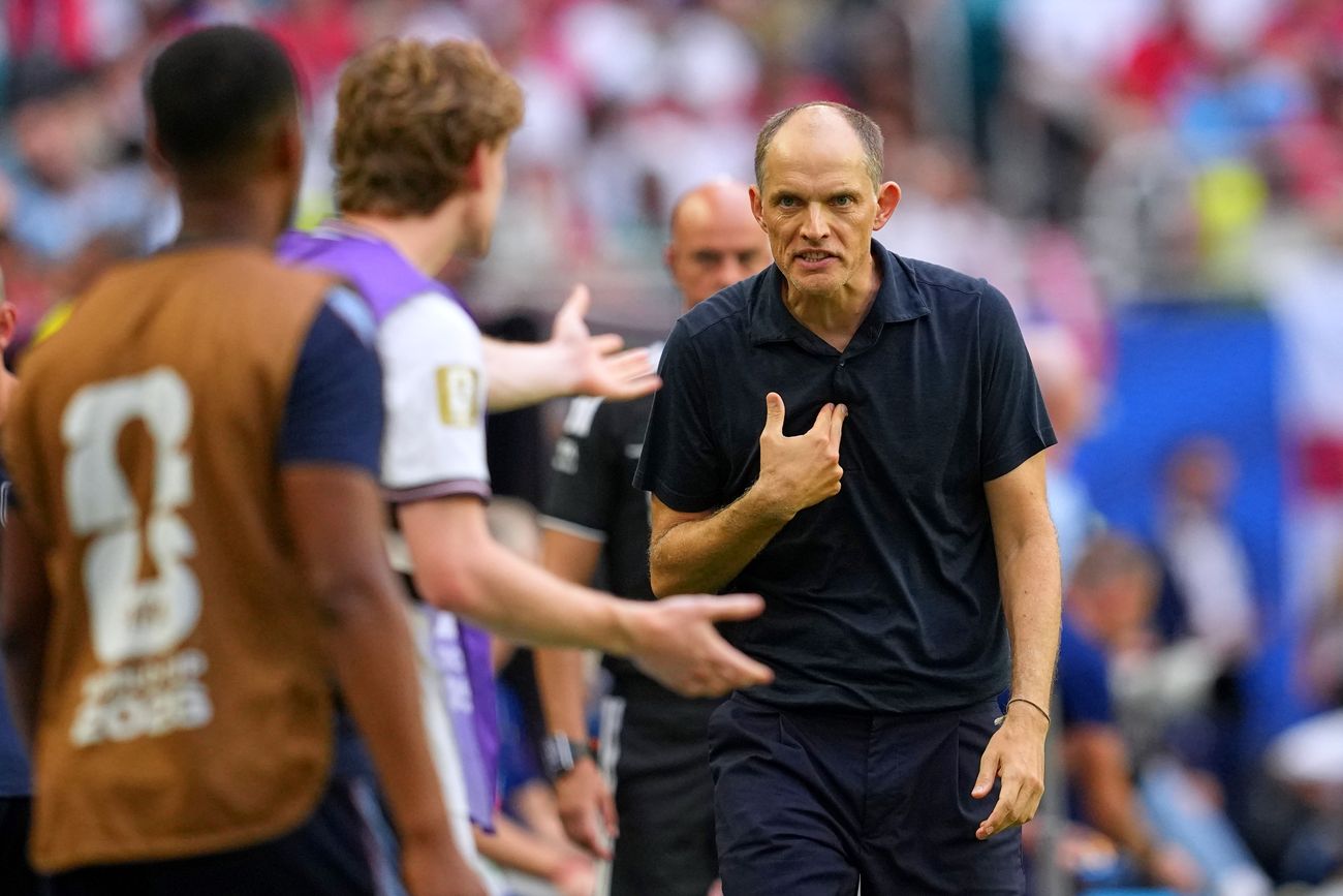 Thomas Tuchel es el entrenador alemán de Inglaterra. Ningún técnico logró levantar la Copa del Mundo con una selección extranjera. (AP)