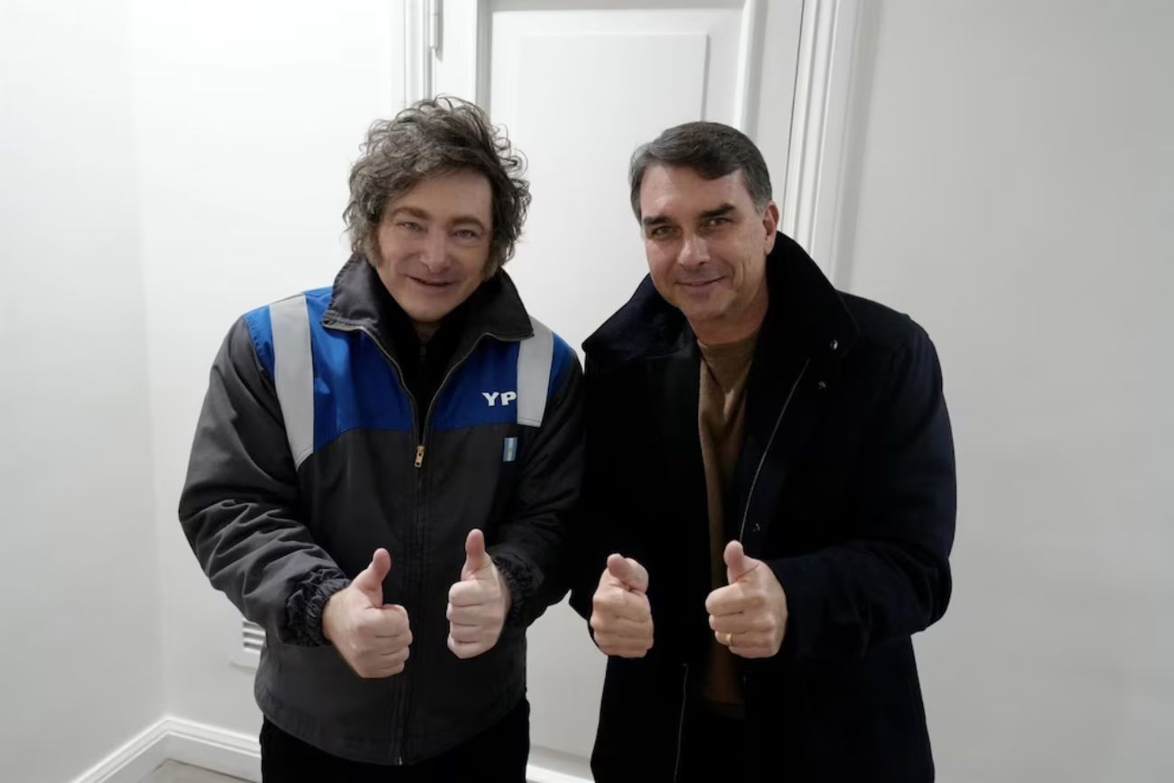 Javier Milei y Flavio Bolsonaro