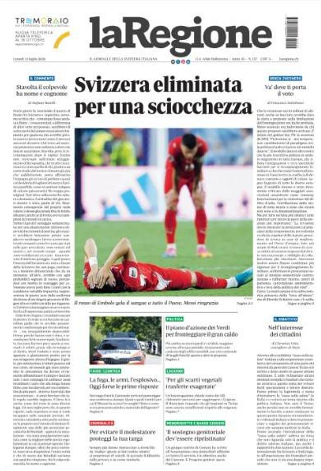 Las portadas de los diarios de Suiza.