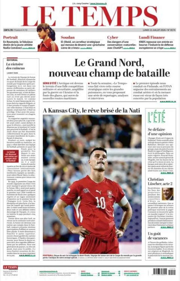 Las portadas de los diarios de Suiza.