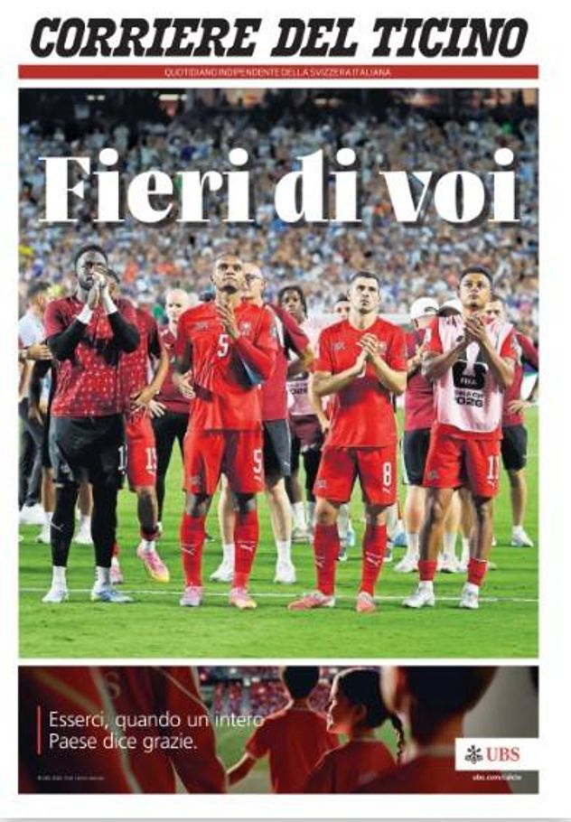 Las portadas de los diarios de Suiza.