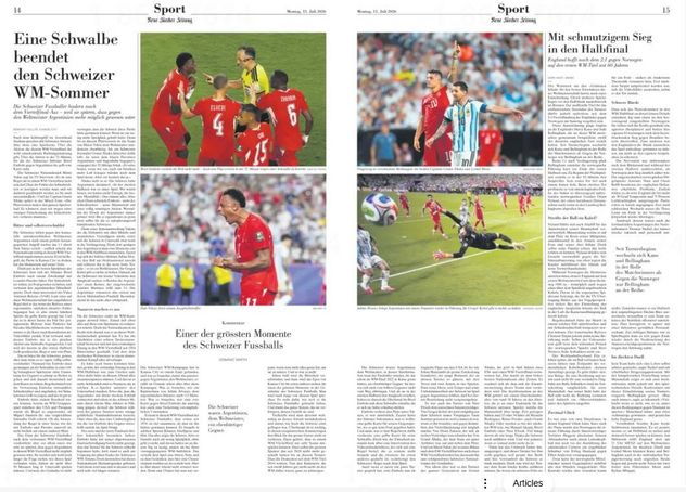 Las portadas de los diarios de Suiza.