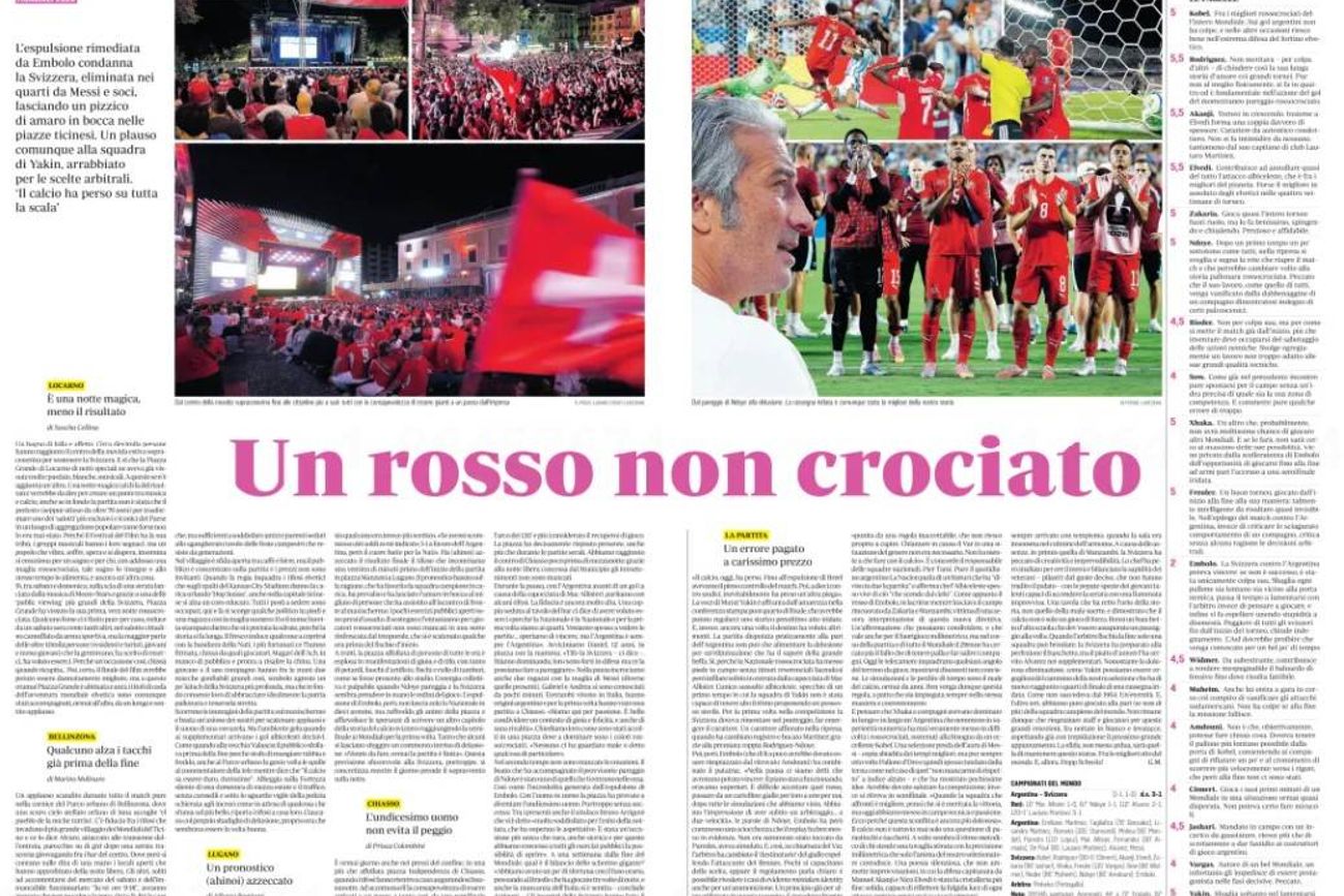 Las portadas de los diarios de Suiza.
