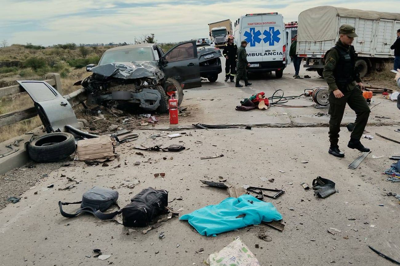Grave choque múltiple en el sur de Córdoba, en la ruta nacional 35.