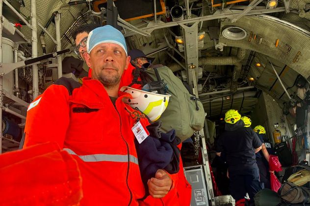 Eduardo Almeida (46), bombero voluntario del cuartel de La Cumbrecita.