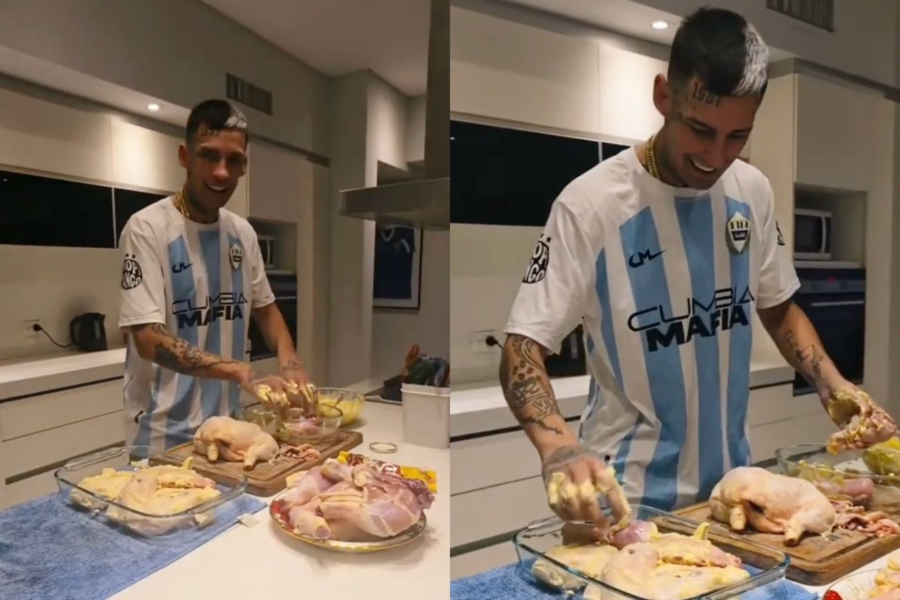 L-Gante cocinando. Foto: captura pantalla.
