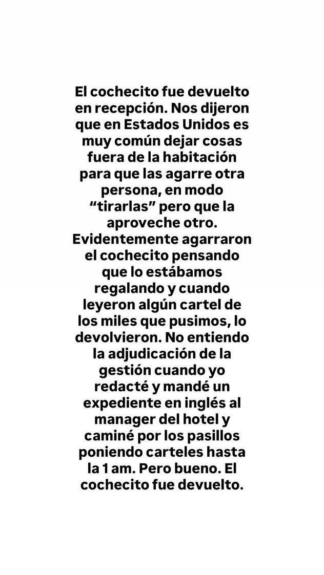 La explicación que dieron desde el hotel.