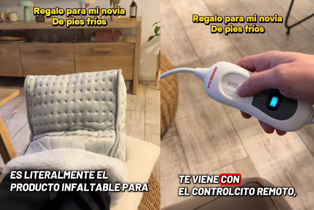El calienta pies.