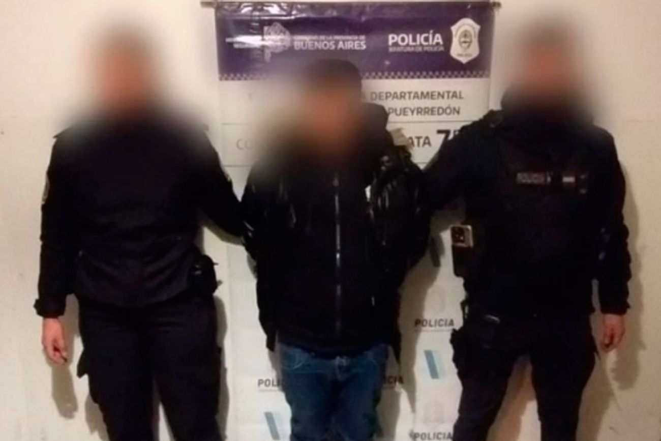 El sospechoso detenido. (Clarín)