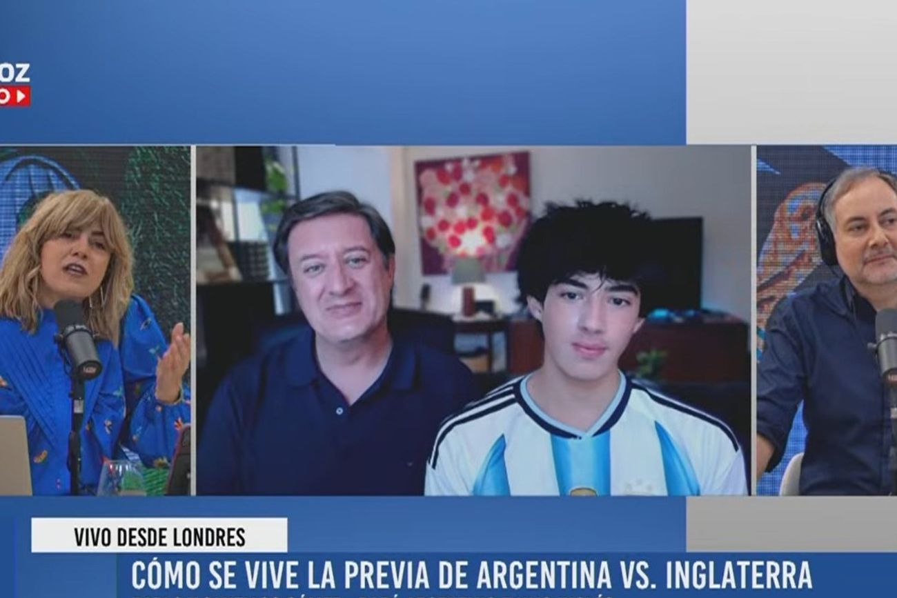 Padre argentino, hijo inglés, así se vive la previa del partido por el Mundial, en una nota con La Voz En Vivo.