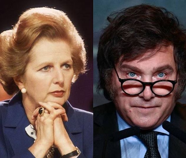 Margaret Thatcher y Javier Milei