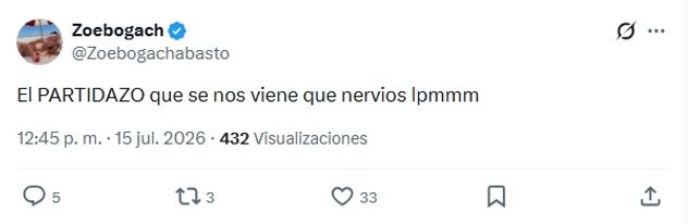 Zoe volvió a X a menos de 24 horas de asegurar que se alejaría un tiempo de las redes