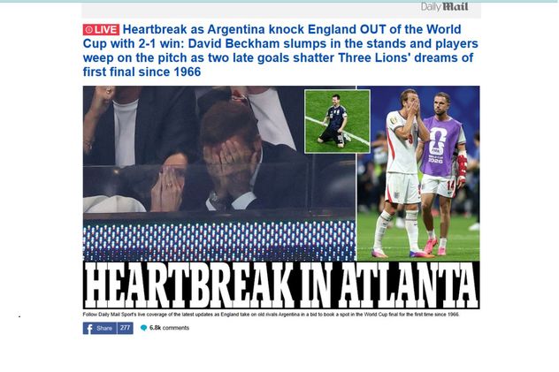 Así reaccionaron los medios ingleses frente a la victoria de Argentina